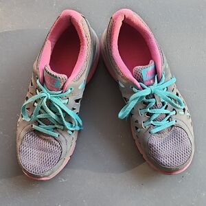 Nike Women's Gray and Teal Sneakers